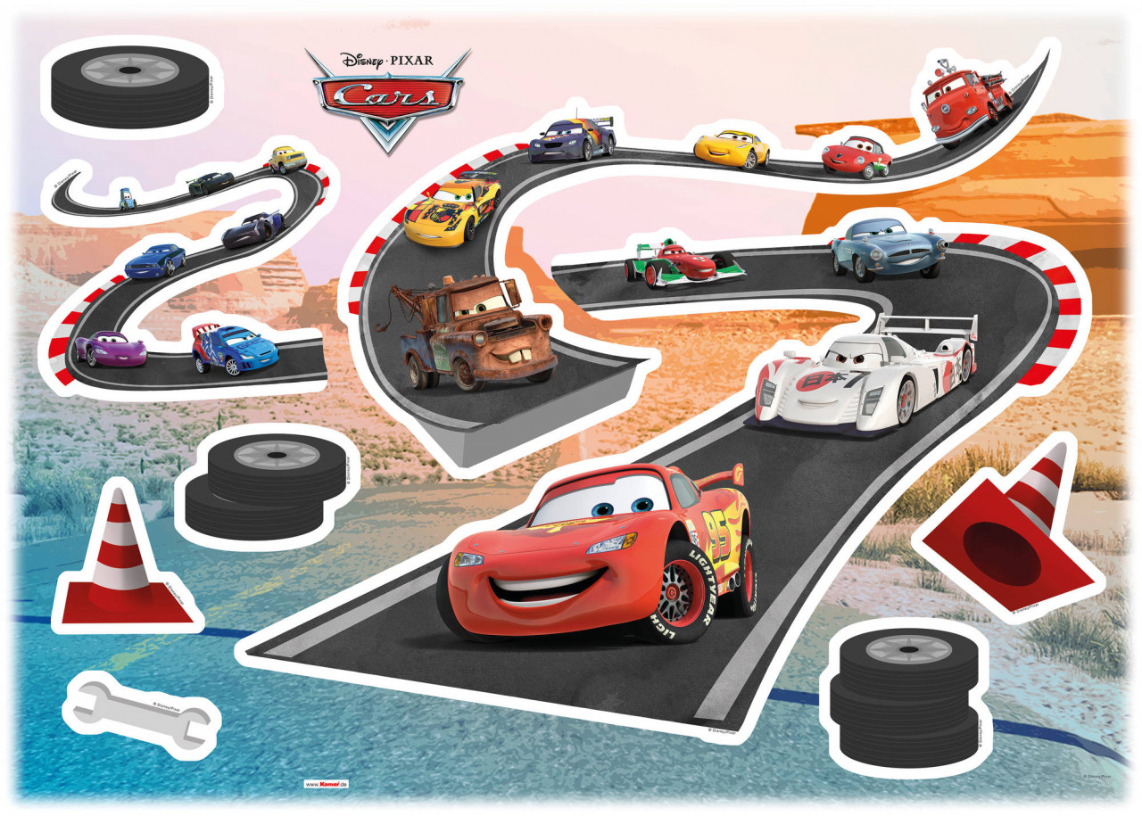 Disney Wandsticker / Wandaufkleber "Cars Track" 50cm x 70cm