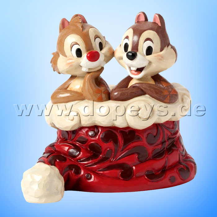 Disney Traditions / Jim Shore Figur von Enesco. "Holly Jolly Christmas (Chip & Chap)" 4039036.
